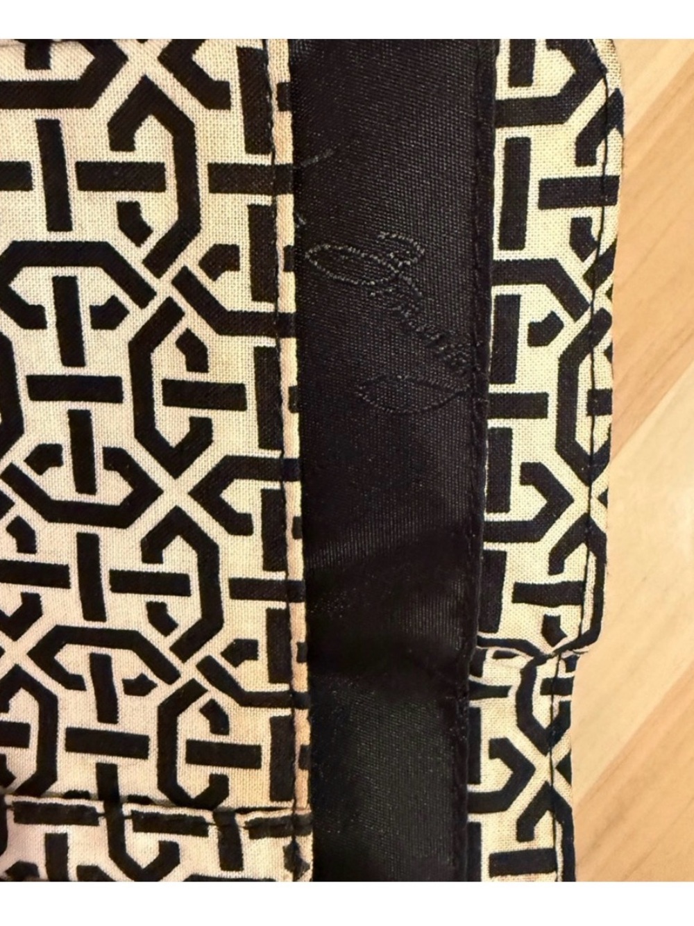 Vera Bradley Quilted Euro Wallet in Yellow, Black and Cream Floral - Picture 5 of 5